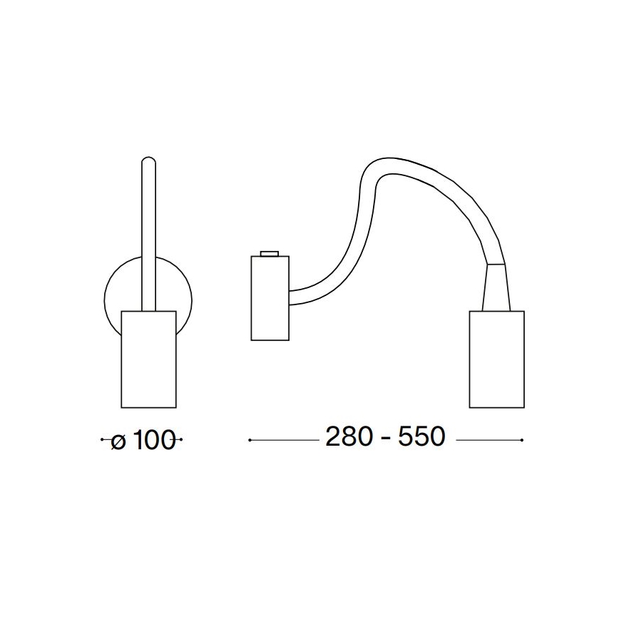 Ideal Lux - LED Flexibel små lampor FOCUS LED/4W/230V CRI 90 svart