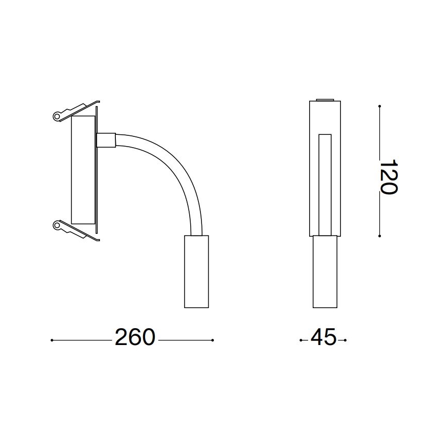 Ideal Lux - LED Flexibel små lampor IO LED/3W/230V CRI 90 svart