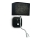 Ideal Lux - LED Flexibel vägglampa 1xE14/40W/230V + LED/1W/230V svart