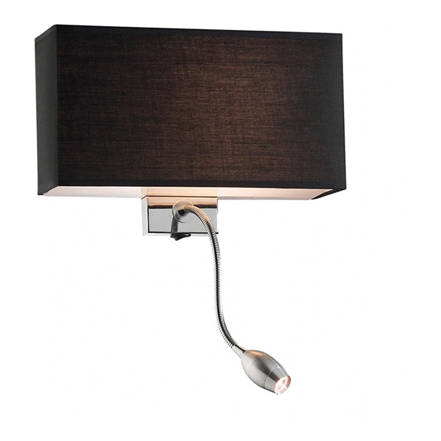 Ideal Lux - LED Flexibel vägglampa HOTEL 1xE27/60W + LED/1,5W/230V