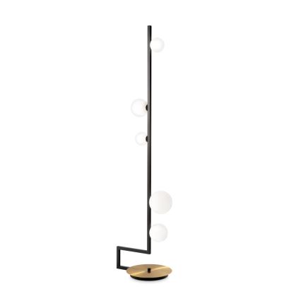 Ideal Lux - LED golvlampa BIRDS 5xG9/3W/230V svart/guld