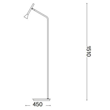 Ideal Lux - LED golvlampa DIESIS LED/4,5W/230V CRI 95 svart
