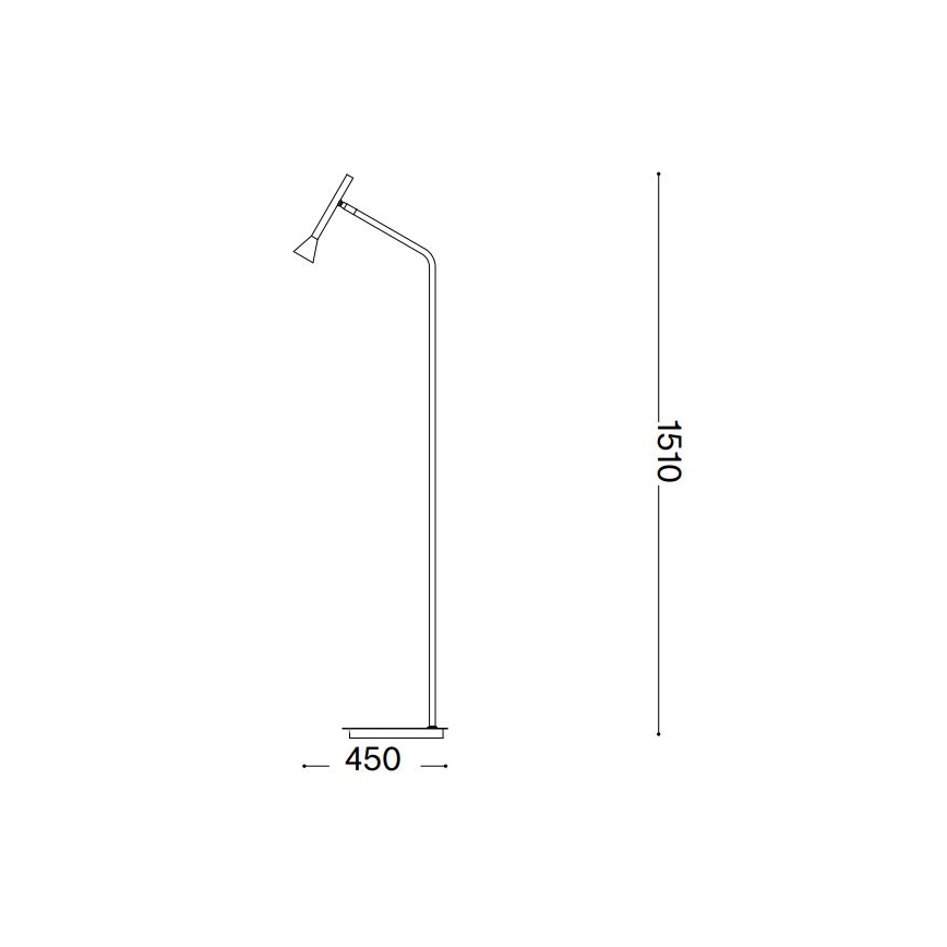 Ideal Lux - LED golvlampa DIESIS LED/4,5W/230V CRI 95 svart