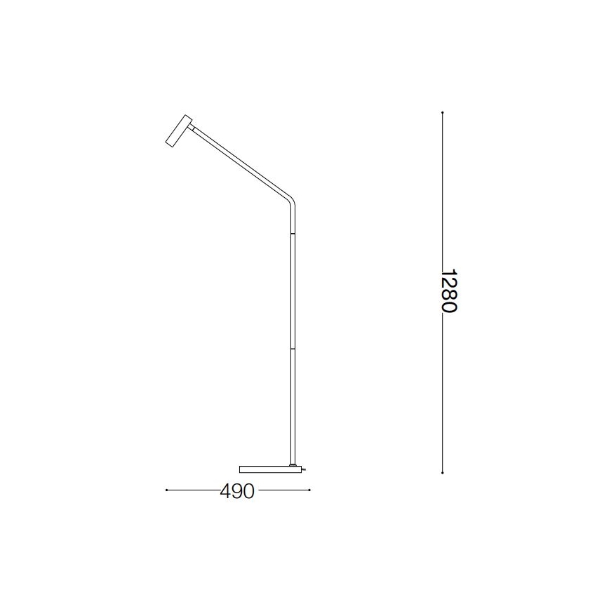 Ideal Lux - LED golvlampa EASY LED/3,5W/230V CRI 90 mässing