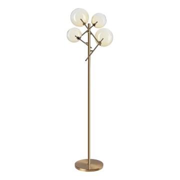 Ideal Lux - LED golvlampa EQUINOXE 4xG4/2W/230V mässing/rökig
