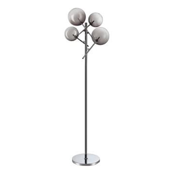 Ideal Lux - LED golvlampa EQUINOXE 4xG4/2W/230V skinande krom/rökig