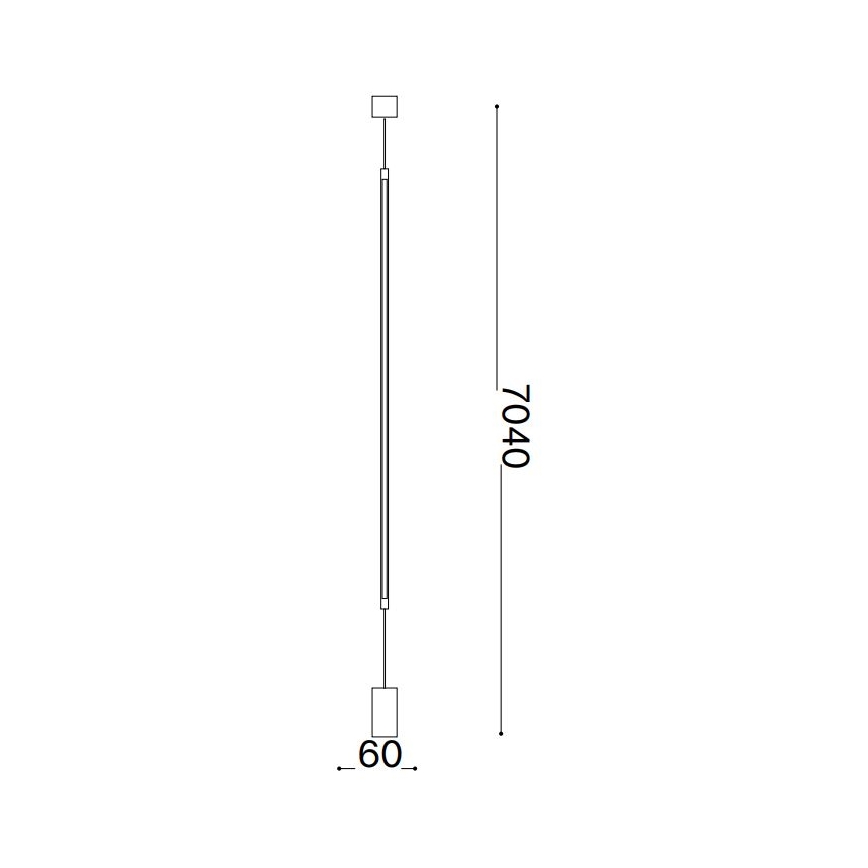 Ideal Lux - LED golvlampa FILO LED/14W/230V 2700K CRI 90 mässing