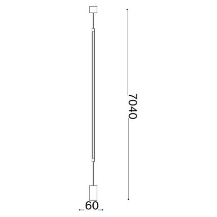 Ideal Lux - LED golvlampa FILO LED/14W/230V 3000K CRI 90 vit
