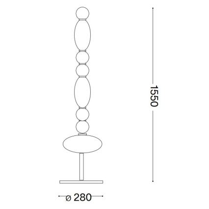 Ideal Lux - LED golvlampa LUMIERE LED/58W/230V