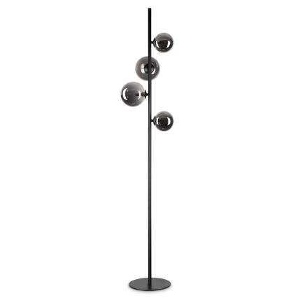 Ideal Lux - LED golvlampa PERLAGE 4xG9/3W/230V svart/rökig