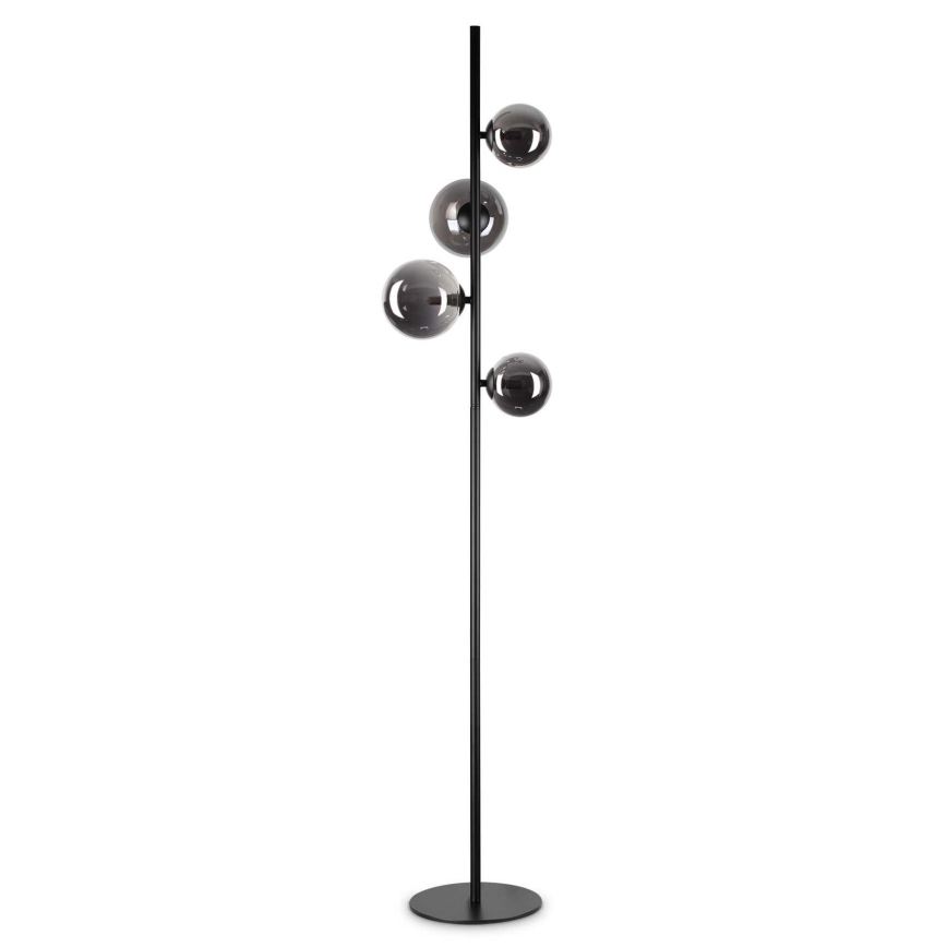 Ideal Lux - LED golvlampa PERLAGE 4xG9/3W/230V svart/rökig