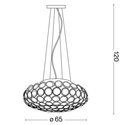 Ideal Lux - LED kristallkrona med textilsladd KING 12xG9/3W/230V diameter 65 cm skinande krom