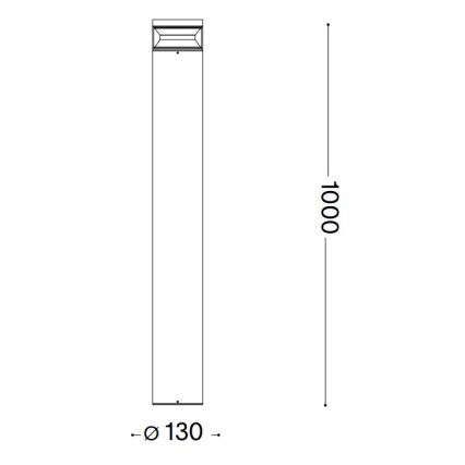 Ideal Lux - LED-lampa för utomhusbruk BOEING LED/14W/230V 100 cm CRI 90 IP65 brun