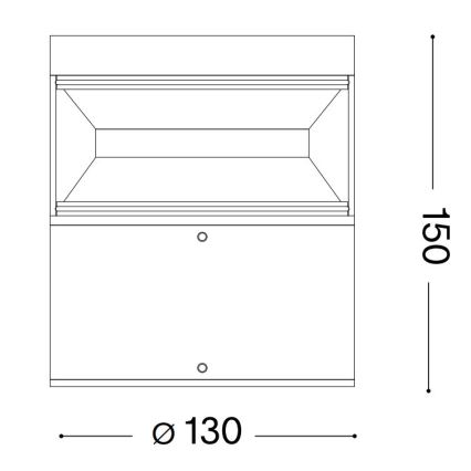 Ideal Lux - LED-lampa för utomhusbruk BOEING LED/14W/230V 15 cm CRI 90 IP65 svart