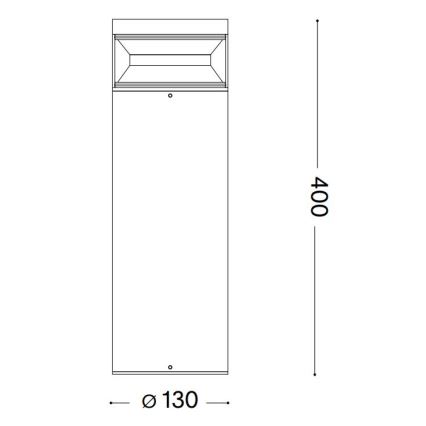 Ideal Lux - LED-lampa för utomhusbruk BOEING LED/14W/230V 40 cm CRI 90 IP65 svart