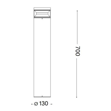 Ideal Lux - LED-lampa för utomhusbruk BOEING LED/14W/230V diameter 70 cm CRI 90 IP65 brun