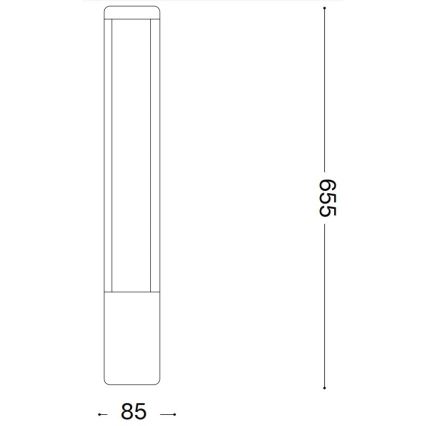 Ideal Lux - LED-lampa för utomhusbruk TIFONE LED/8,5W/230V 65,5 cm IP65 antracit