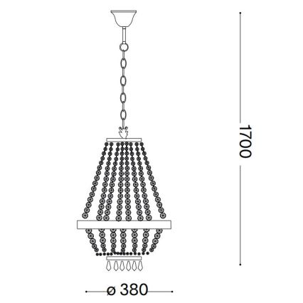 Ideal Lux - LED Ljuskrona i kristal med kedja CAESAR 6xG9/3W/230V diameter 38 cm skinande krom