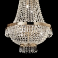Ideal Lux - LED Ljuskrona i kristal med kedja CAESAR 9xG9/3W/230V diameter 45 cm guld