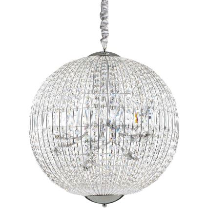 Ideal Lux - LED Ljuskrona i kristal med kedja LUXOR 12xG9/3W/230V diameter 60 cm genomskinlig