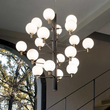 Ideal Lux – LED Ljuskrona med snöre COPERNICO 20×G9/3.2W/230V