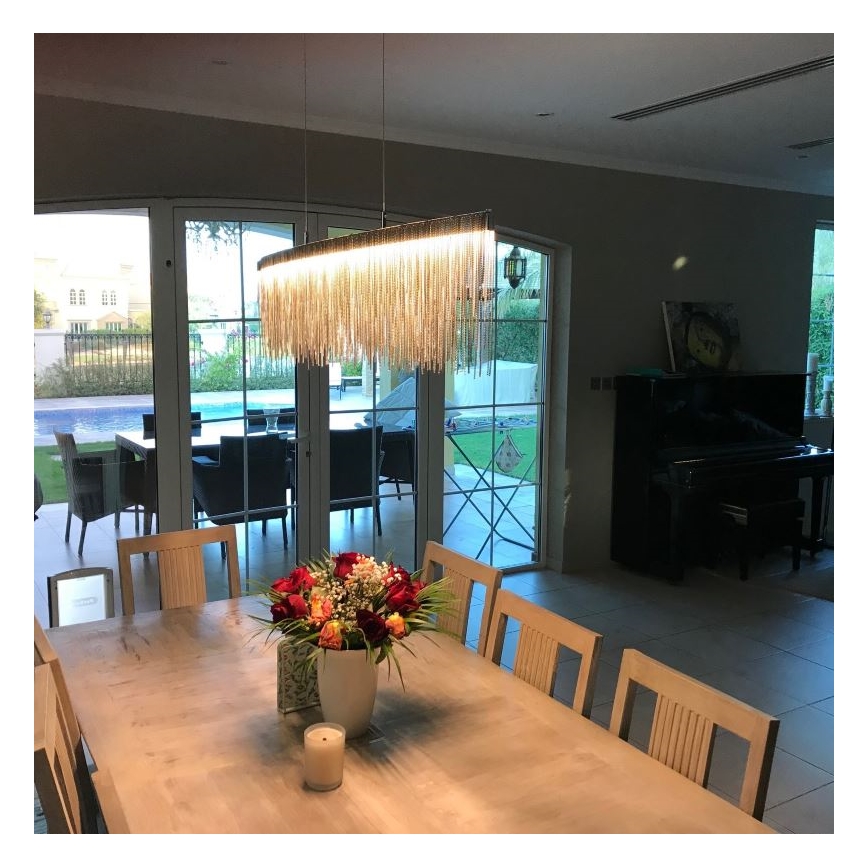 Ideal Lux - LED Ljuskrona med snöre VERSUS LED/43,2W/230V