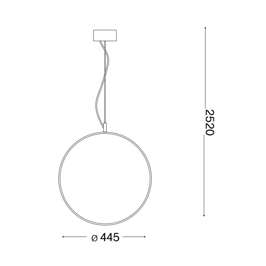 Ideal Lux - LED ljuskrona med textilsladd CIRCUS LED/29W/230V diameter 44 cm CRI 90 svart