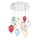 Ideal Lux - LED ljuskrona med textilsladd CLOWN 12xG9/3W/230V diameter 60 cm färgrik