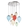 Ideal Lux - LED ljuskrona med textilsladd CLOWN 8xG9/3W/230V diameter 50 cm färgrik
