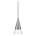 Ideal Lux - LED ljuskrona med textilsladd CONO 1xGU10/7W/230V diameter 15 cm CRI 90 skinande krom