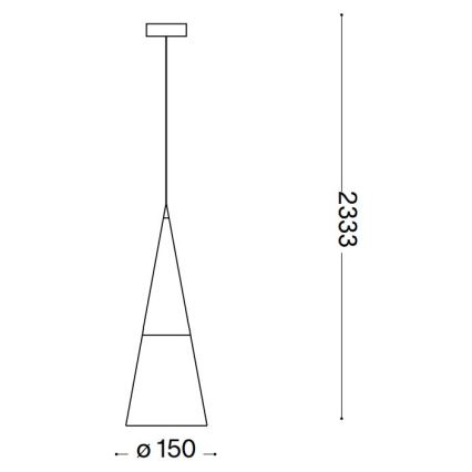 Ideal Lux - LED ljuskrona med textilsladd CONO 1xGU10/7W/230V diameter 15 cm CRI 90 skinande krom