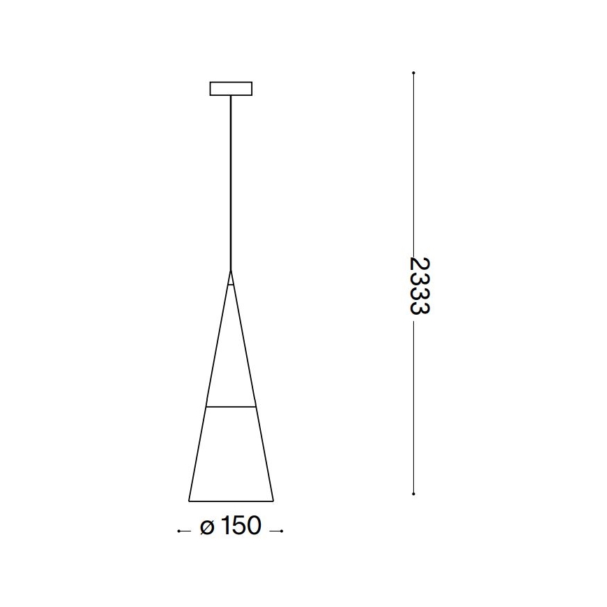 Ideal Lux - LED ljuskrona med textilsladd CONO 1xGU10/7W/230V diameter 15 cm CRI 90 skinande krom