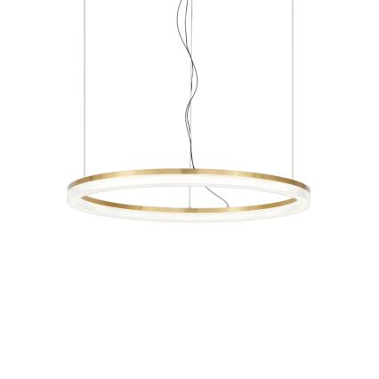 Ideal Lux - LED ljuskrona med textilsladd CROWN LED/30W/230V 3000K diameter 60 cm CRI 90 mässing