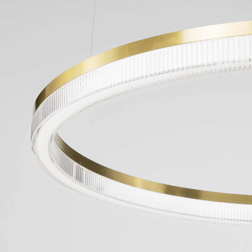 Ideal Lux - LED ljuskrona med textilsladd CROWN LED/30W/230V 3000K diameter 60 cm CRI 90 mässing