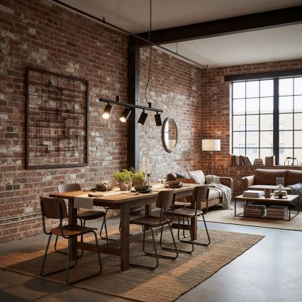 Ideal Lux - LED ljuskrona med textilsladd DYNAMITE 4xGU10/7W/230V CRI 90 svart