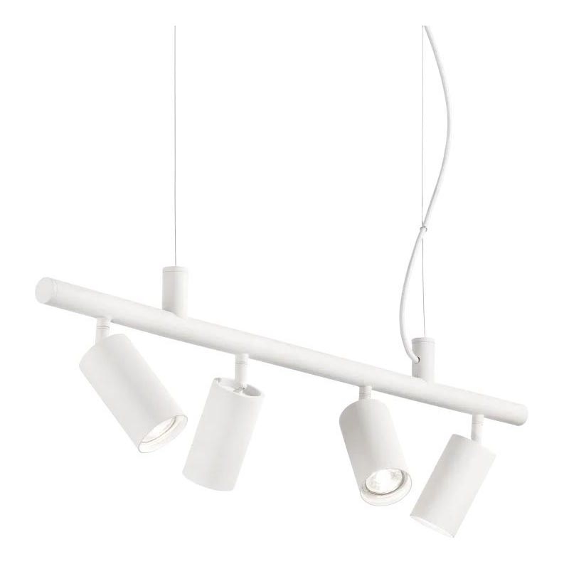 Ideal Lux - LED ljuskrona med textilsladd DYNAMITE 4xGU10/7W/230V CRI 90 vit