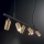 Ideal Lux - LED ljuskrona med textilsladd DYNAMITE 6xGU10/7W/230V CRI 90 svart/mässing