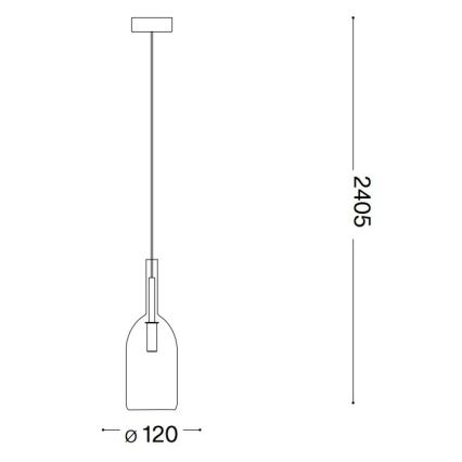 Ideal Lux - LED ljuskrona med textilsladd EMPIRE 1xG9/3W/230V