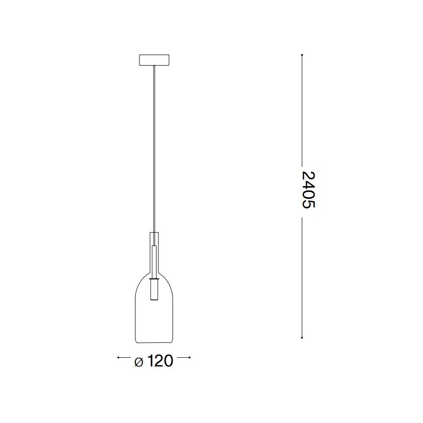 Ideal Lux - LED ljuskrona med textilsladd EMPIRE 1xG9/3W/230V