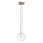 Ideal Lux - LED ljuskrona med textilsladd EQUINOXE 1xG4/2W/230V diameter 15 cm mässing/genomskinlig