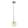 Ideal Lux - LED ljuskrona med textilsladd EQUINOXE 1xG4/2W/230V diameter 15 cm mässing/rökig
