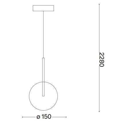 Ideal Lux - LED ljuskrona med textilsladd EQUINOXE 1xG4/2W/230V diameter 15 cm mässing/rökig