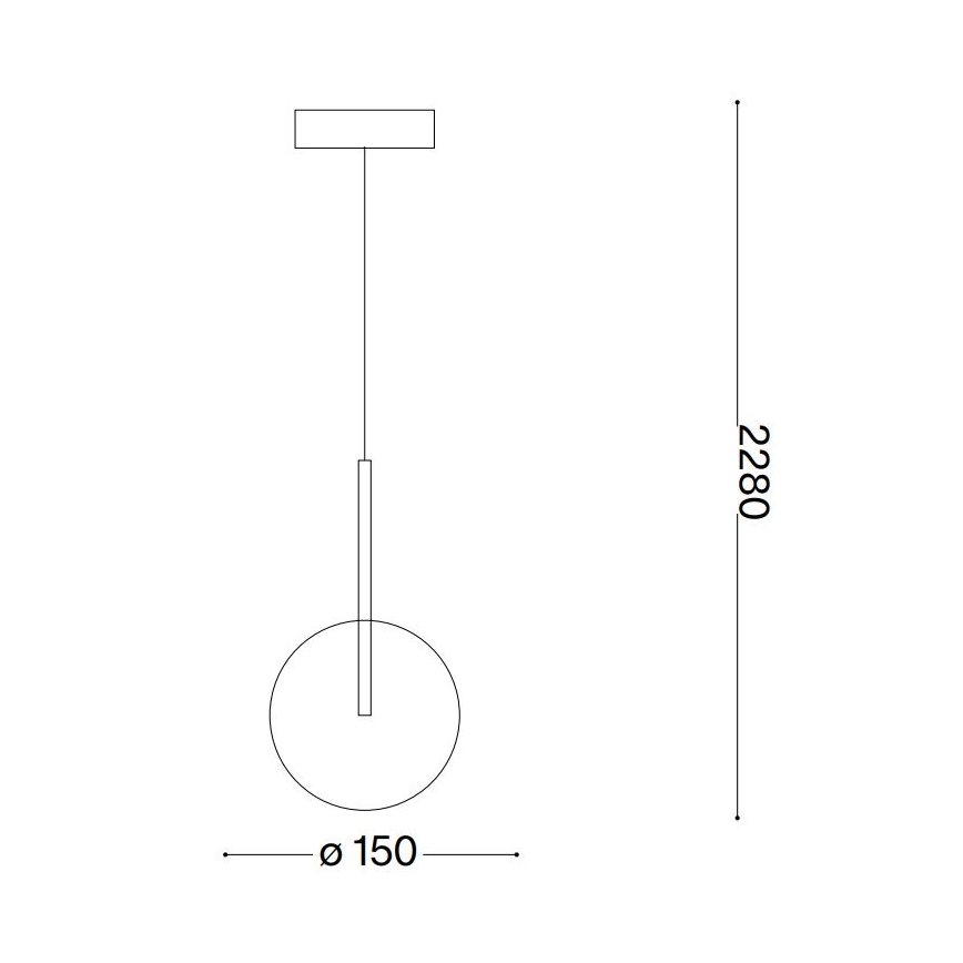Ideal Lux - LED ljuskrona med textilsladd EQUINOXE 1xG4/2W/230V diameter 15 cm mässing/rökig