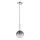 Ideal Lux - LED ljuskrona med textilsladd EQUINOXE 1xG4/2W/230V diameter 15 cm skinande krom/rökig