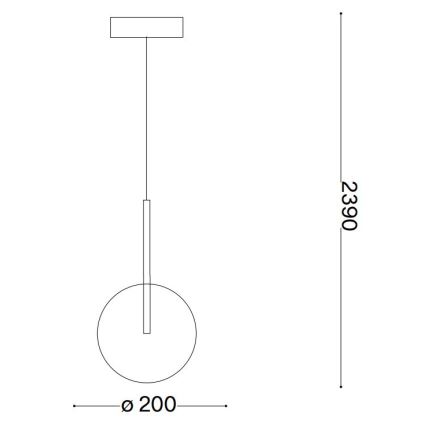 Ideal Lux - LED ljuskrona med textilsladd EQUINOXE 1xG4/2W/230V diameter 20 cm skinande krom/rökig