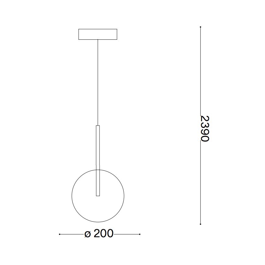 Ideal Lux - LED ljuskrona med textilsladd EQUINOXE 1xG4/2W/230V diameter 20 cm skinande krom/rökig