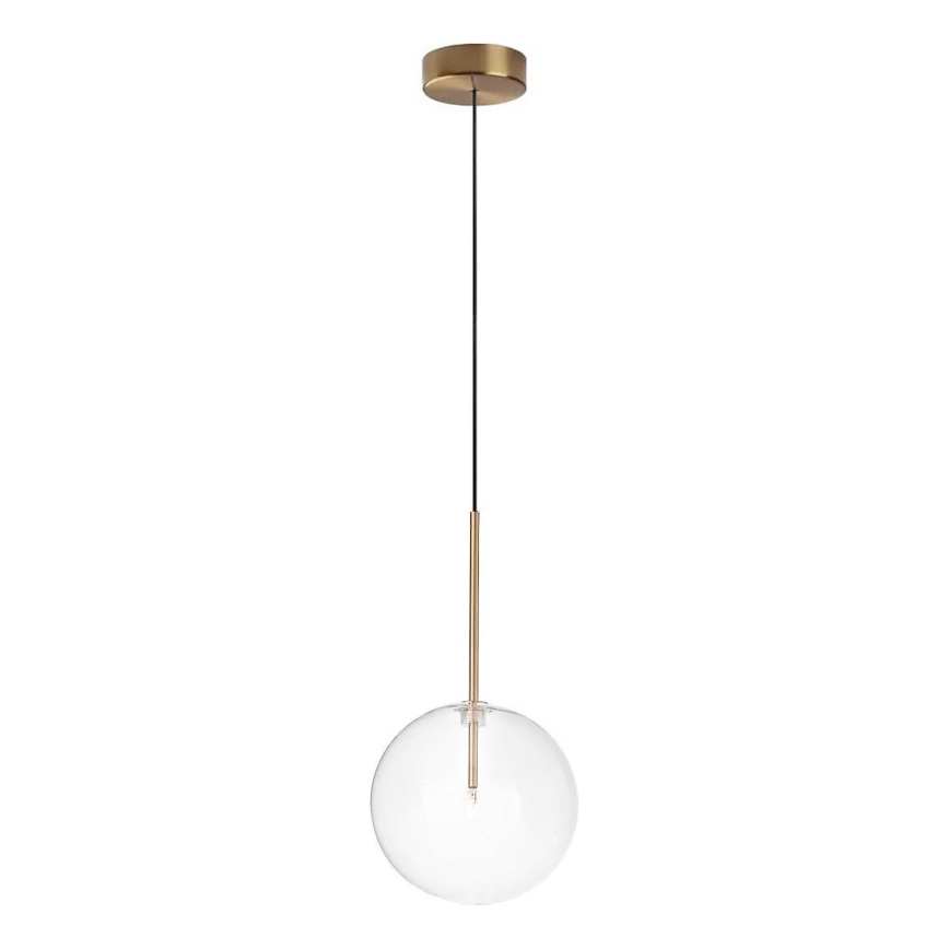 Ideal Lux - LED ljuskrona med textilsladd EQUINOXE 1xG4/2W/230V diameter 20 cm mässing/genomskinlig