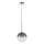 Ideal Lux - LED ljuskrona med textilsladd EQUINOXE 1xG4/2W/230V diameter 20 cm skinande krom/rökig