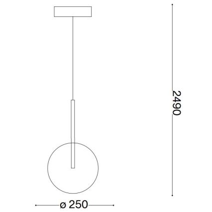 Ideal Lux - LED ljuskrona med textilsladd EQUINOXE 1xG4/2W/230V diameter 25 cm skinande krom/rökig