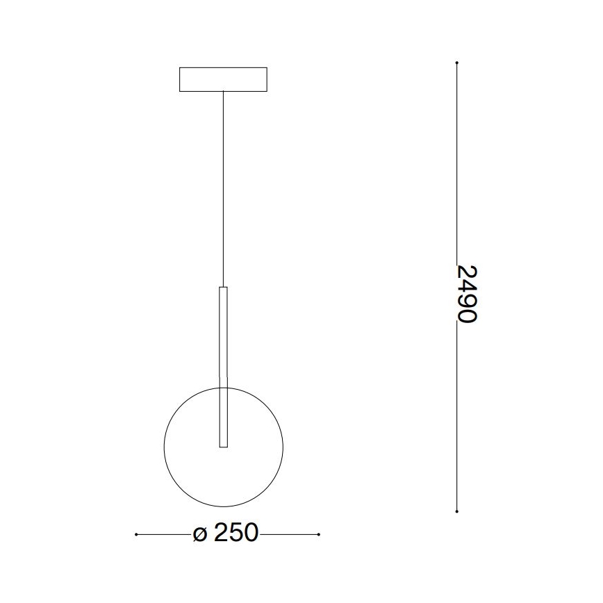 Ideal Lux - LED ljuskrona med textilsladd EQUINOXE 1xG4/2W/230V diameter 25 cm skinande krom/rökig